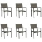 vidaXL Juego de comedor para jardín 7 piezas acero y textilene negro vidaXL Juego de comedor para jardín 7 piezas acero y textilene negro