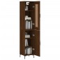 vidaXL Aparador alto madera contrachapada roble marrón 34,5x34x180 cm vidaXL Aparador alto madera contrachapada roble marrón 34,5x34x180 cm