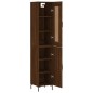 vidaXL Aparador alto madera contrachapada roble marrón 34,5x34x180 cm vidaXL Aparador alto madera contrachapada roble marrón 34,5x34x180 cm