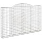 vidaXL Cestas de gaviones 3 uds forma de arco hierro 300x30x180/200 cm vidaXL Cestas de gaviones 3 uds forma de arco hierro 300x30x180/200 cm