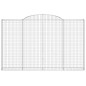 vidaXL Cestas de gaviones 3 uds forma de arco hierro 300x30x180/200 cm vidaXL Cestas de gaviones 3 uds forma de arco hierro 300x30x180/200 cm