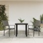 vidaXL Juego de comedor para jardín 3 piezas acero y textilene negro vidaXL Juego de comedor para jardín 3 piezas acero y textilene negro