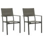 vidaXL Juego de comedor para jardín 3 piezas acero y textilene negro vidaXL Juego de comedor para jardín 3 piezas acero y textilene negro