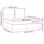 vidaXL Cama box spring con colchón tela marrón oscuro 180x200 cm