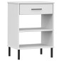 vidaXL Armario consola patas de metal madera maciza pino blanco OSLO vidaXL Armario consola patas de metal madera maciza pino blanco OSLO