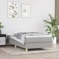 vidaXL Cama box spring con colchón tela gris claro 100x200 cm vidaXL Cama box spring con colchón tela gris claro 100x200 cm