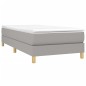vidaXL Cama box spring con colchón tela gris claro 100x200 cm vidaXL Cama box spring con colchón tela gris claro 100x200 cm