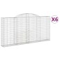 vidaXL Cestas de gaviones 6 uds forma de arco hierro 300x30x140/160 cm vidaXL Cestas de gaviones 6 uds forma de arco hierro 300x30x140/160 cm