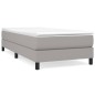 vidaXL Cama box spring con colchón tela gris claro 90x190 cm vidaXL Cama box spring con colchón tela gris claro 90x190 cm