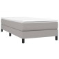 vidaXL Cama box spring con colchón tela gris claro 90x190 cm vidaXL Cama box spring con colchón tela gris claro 90x190 cm