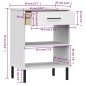 vidaXL Armario consola patas de metal madera maciza pino blanco OSLO vidaXL Armario consola patas de metal madera maciza pino blanco OSLO