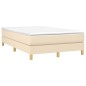 vidaXL Cama box spring con colchón tela color crema 120x200 cm vidaXL Cama box spring con colchón tela color crema 120x200 cm
