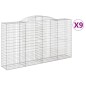 vidaXL Cestas de gaviones 9 uds forma de arco hierro 300x50x160/180 cm vidaXL Cestas de gaviones 9 uds forma de arco hierro 300x50x160/180 cm