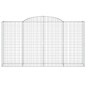 vidaXL Cestas de gaviones 9 uds forma de arco hierro 300x50x160/180 cm vidaXL Cestas de gaviones 9 uds forma de arco hierro 300x50x160/180 cm