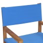 vidaXL Sillas de director 2 uds madera maciza de teca azul