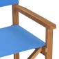vidaXL Sillas de director 2 uds madera maciza de teca azul
