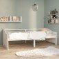 vidaXL Sofá cama 3 plazas de madera maciza de pino blanco 90x200 cm vidaXL Sofá cama 3 plazas de madera maciza de pino blanco 90x200 cm