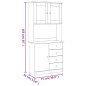 vidaXL Aparador alto ALTA madera maciza de pino 77x35x165 cm