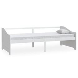 vidaXL Sofá cama 3 plazas de madera maciza de pino blanco 90x200 cm