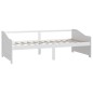 vidaXL Sofá cama 3 plazas de madera maciza de pino blanco 90x200 cm vidaXL Sofá cama 3 plazas de madera maciza de pino blanco 90x200 cm