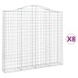 vidaXL Cestas de gaviones 8 uds forma de arco hierro 200x30x180/200 cm vidaXL Cestas de gaviones 8 uds forma de arco hierro 200x30x180/200 cm