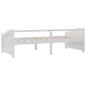 vidaXL Sofá cama 3 plazas de madera maciza de pino blanco 90x200 cm vidaXL Sofá cama 3 plazas de madera maciza de pino blanco 90x200 cm