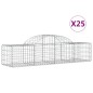 vidaXL Cestas de gaviones 25 uds forma de arco hierro 200x50x40/60 cm vidaXL Cestas de gaviones 25 uds forma de arco hierro 200x50x40/60 cm