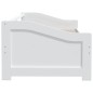vidaXL Sofá cama 3 plazas de madera maciza de pino blanco 90x200 cm vidaXL Sofá cama 3 plazas de madera maciza de pino blanco 90x200 cm