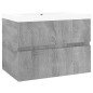 vidaXL Mueble de baño con lavabo madera contrachapada gris Sonoma vidaXL Mueble de baño con lavabo madera contrachapada gris Sonoma