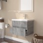 vidaXL Mueble de baño con lavabo madera contrachapada gris Sonoma vidaXL Mueble de baño con lavabo madera contrachapada gris Sonoma