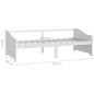 vidaXL Sofá cama 3 plazas de madera maciza de pino blanco 90x200 cm vidaXL Sofá cama 3 plazas de madera maciza de pino blanco 90x200 cm