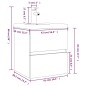 vidaXL Mueble de baño con lavabo madera de ingeniería roble ahumado vidaXL Mueble de baño con lavabo madera de ingeniería roble ahumado
