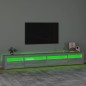 vidaXL Mueble de TV con luces LED gris sonoma 270x35x40 cm