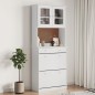 vidaXL Aparador alto ALTA madera maciza de pino blanco 77x35x188 cm vidaXL Aparador alto ALTA madera maciza de pino blanco 77x35x188 cm