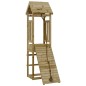 vidaXL Casa de juegos con pared escalada de madera impregnada de pino vidaXL Casa de juegos con pared escalada de madera impregnada de pino