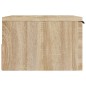 vidaXL Mesita de noche de pared 2 uds color roble Sonoma 34x30x20 cm vidaXL Mesita de noche de pared 2 uds color roble Sonoma 34x30x20 cm