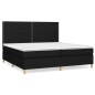 vidaXL Cama box spring con colchón tela negro 200x200 cm vidaXL Cama box spring con colchón tela negro 200x200 cm