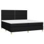 vidaXL Cama box spring con colchón tela negro 200x200 cm vidaXL Cama box spring con colchón tela negro 200x200 cm