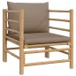 vidaXL Set de muebles de jardín 7 piezas bambú y cojines gris taupe vidaXL Set de muebles de jardín 7 piezas bambú y cojines gris taupe