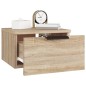 vidaXL Mesita de noche de pared 2 uds color roble Sonoma 34x30x20 cm vidaXL Mesita de noche de pared 2 uds color roble Sonoma 34x30x20 cm