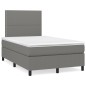 vidaXL Cama box spring con colchón tela gris oscuro 120x200 cm vidaXL Cama box spring con colchón tela gris oscuro 120x200 cm