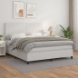 vidaXL Cama box spring con colchón cuero sintético blanco 180x200 cm vidaXL Cama box spring con colchón cuero sintético blanco 180x200 cm