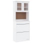 vidaXL Aparador alto ALTA madera maciza de pino blanco 77x35x188 cm vidaXL Aparador alto ALTA madera maciza de pino blanco 77x35x188 cm