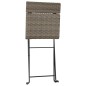 vidaXL Sillas cafetería plegables 4 uds acero y ratán sintético gris vidaXL Sillas cafetería plegables 4 uds acero y ratán sintético gris