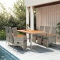 vidaXL Set comedor jardín 7 pzas y cojines ratán sintético gris vidaXL Set comedor jardín 7 pzas y cojines ratán sintético gris