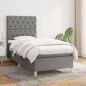 vidaXL Cama box spring con colchón tela gris oscuro 80x200 cm vidaXL Cama box spring con colchón tela gris oscuro 80x200 cm