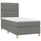 vidaXL Cama box spring con colchón tela gris oscuro 80x200 cm vidaXL Cama box spring con colchón tela gris oscuro 80x200 cm