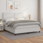 vidaXL Cama box spring con colchón cuero sintético blanco 160x200 cm