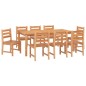 vidaXL Juego de comedor para jardín 9 piezas madera maciza de teca vidaXL Juego de comedor para jardín 9 piezas madera maciza de teca