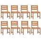 vidaXL Juego de comedor para jardín 9 piezas madera maciza de teca vidaXL Juego de comedor para jardín 9 piezas madera maciza de teca